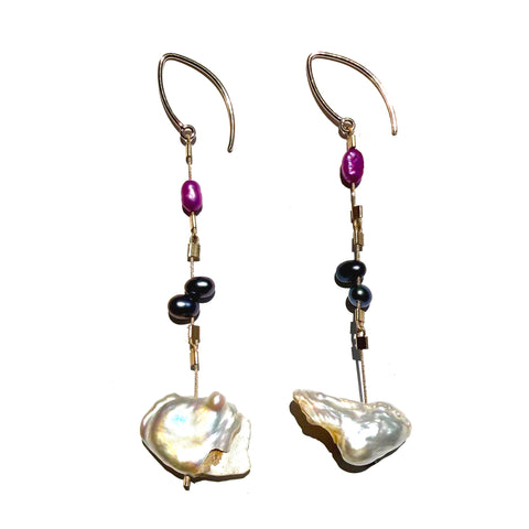 MPR x Misfit Pearls: OOAK Misfit Pearl Long Earrings #22