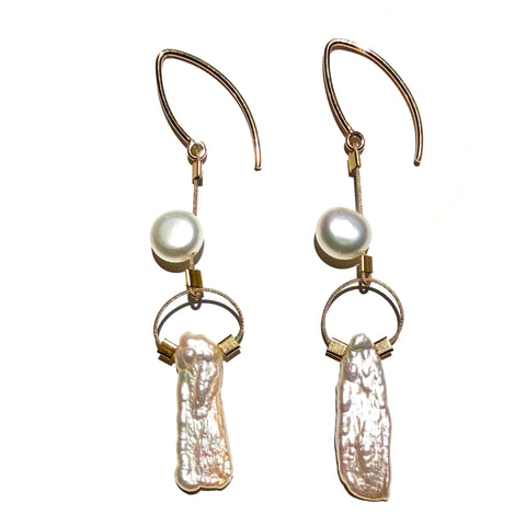 MPR x Misfit Pearls: OOAK Misfit Pearl Long Earrings #23