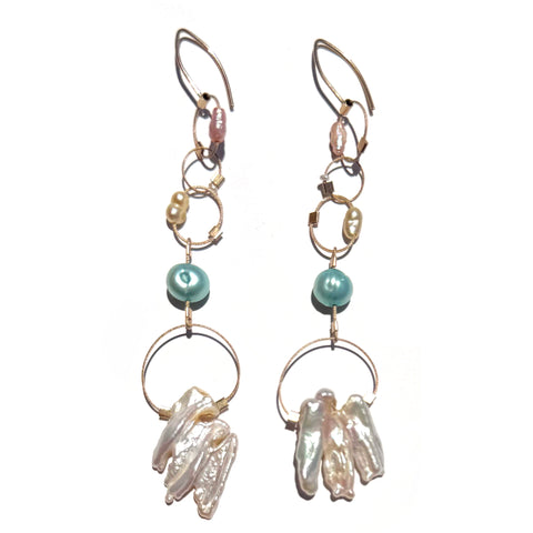 MPR x Misfit Pearls: OOAK Misfit Pearl Long Earrings #30