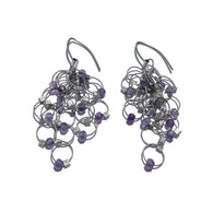 Multi-Interlock Hook Earrings with Stones