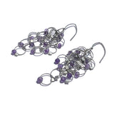 Multi-Interlock Hook Earrings with Stones