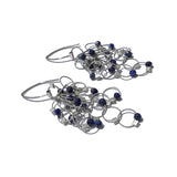 Multi-Interlock Hook Earrings with Stones