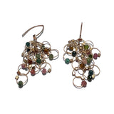 Multi-Interlock Hook Earrings with Stones