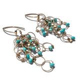 Multi-Interlock Hook Earrings with Stones