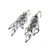 Multi-Interlock Teardrop Chain Hook Earrings