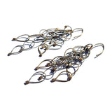 Multi-Interlock Teardrop Chain Hook Earrings