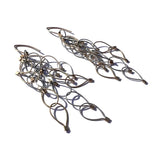 Multi-Interlock Teardrop Chain Hook Earrings
