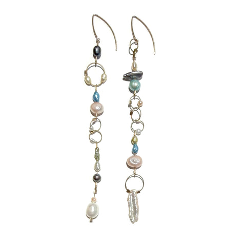 MPR x Misfit Pearls: OOAK Misfit Pearl Long Earrings #2