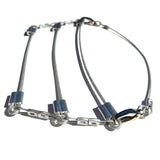 MPR Maxi Cable Collection:  Trellis Triplet Short Necklace in Steel