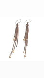 MPR x Sea Change Tidal Lace Earrings in 18k yellow-gold-plated chain with cream freshwater pearls