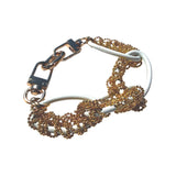 Gold on White Chain Links Bracelet, alternate studio view