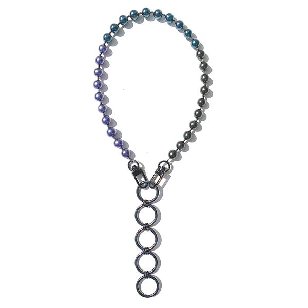 Sea Change Bead Necklace- Blues-y Colorblocked Swarovski Pearls