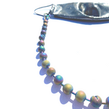 Sea Change Bead Necklace- Rainbow Iridescent Druzy Quartz