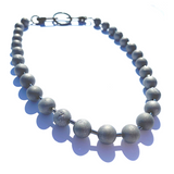 Sea Change Bead Necklace- Gunmetal Druzy Quartz