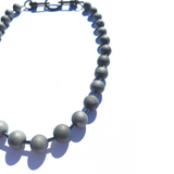 Sea Change Bead Necklace- Gunmetal Druzy Quartz