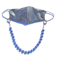 Sea Change Bead Mask Chain Necklace- Lapis