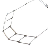 5 Squares Necklace with Stones