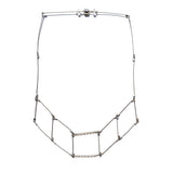 5 Squares Necklace with Stones