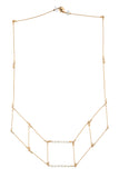 5 Squares Necklace with Stones