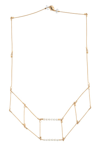 5 Squares Necklace with Stones