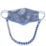 Sea Change Bead Mask Chain Necklace- Green Agate