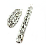 MPR x THE IMAGINARIUM: Balloon Curb Small Chain Link XL Long Hooks in Silver