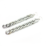 MPR x THE IMAGINARIUM: Balloon Curb Small Chain Link XL Long Hooks in Silver