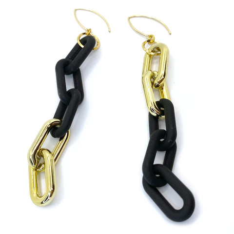 MPR x THE IMAGINARIUM: Black+Gold Small Chain Links with Gold Hooks
