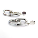 MPR x THE IMAGINARIUM: Bubble Chain Post Earrings in Double Link Silver