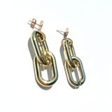 MPR x THE IMAGINARIUM: Bubble Chain Post Earrings in Double Link Gold