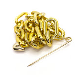 MPR x THE IMAGINARIUM: Balloon Curb Chain Link Brooch in Gold (Medium)