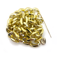 MPR x THE IMAGINARIUM: Balloon Curb Chain Link Brooch in Gold (Large)