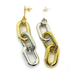 MPR x THE IMAGINARIUM: Chain Triple LG Links in Gold+Silver with Posts