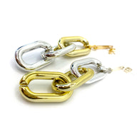 MPR x THE IMAGINARIUM: Chain Triple LG Links in Gold+Silver with Posts