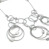 MPR Maxi Cable Collection: Circle Dingle Dangle Necklace in Steel