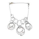 MPR Maxi Cable Collection: Circle Dangle Necklace in Steel