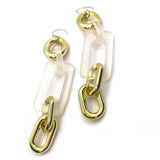MPR x THE IMAGINARIUM: Crystal Drop Earrings in Clear Opaque+Gold