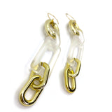 MPR x THE IMAGINARIUM: Crystal Drop Earrings in Clear Opaque+Gold