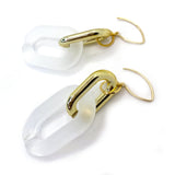 MPR x THE IMAGINARIUM: Double Bubble Drops in Frosted Clear Opaque+Gold Two-Tone on Gold Hooks