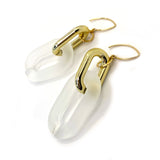 MPR x THE IMAGINARIUM: Double Bubble Drops in Frosted Clear Opaque+Gold Two-Tone on Gold Hooks