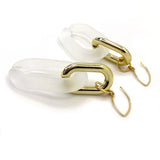 MPR x THE IMAGINARIUM: Double Bubble Drops in Frosted Clear Opaque+Gold Two-Tone on Gold Hooks