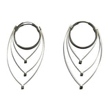 Feather Teardrop Hoops (Small)