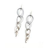 Feather Teardrop Hook Earrings (Medium)