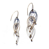 Feather Teardrop Hook Earrings (Mini)