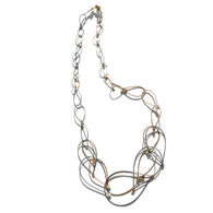 Feather Teardrop Chain Necklace