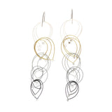 Feather Teardrop Hook Earrings (Medium)