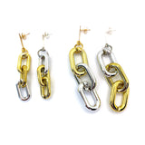MPR x THE IMAGINARIUM: Chain Triple LG Links in Gold+Silver with Posts