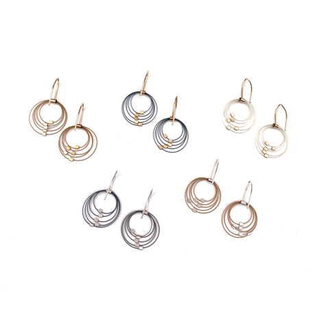 Grad Circle Hook Earrings Steel Cable with Gold Hardware / Single Earring Replacement