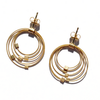 Grad Circle Post Earrings