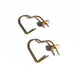 MPR x Golden Glow Earrings: Large Heart Hoop Post